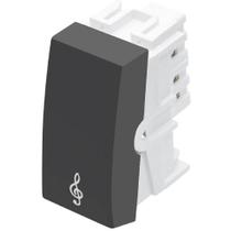 Módulo Pulsador Campainha Habitat Black 16 Amperes 250 Volts - 4030 - Fame