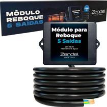 Módulo Reboque 12V 5 Vias ZD-RB-R Engate Carretinha Proteção Sistema LED Universal Módulo Reboque 12V 5 Vias ZD-RB-R Engate Carretinha Proteção Sistema LED Universal