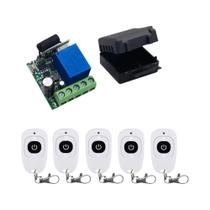 Módulo Receptor De Relé RF Com Controle Remoto Sem Fio 1CH ON/OFF Para Luz LED, Portão, Porta DC 6V