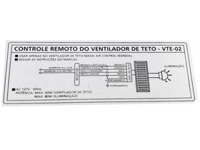 Módulo Receptor Ventilador Teto Vte-02 Vte-04 127V Mondial