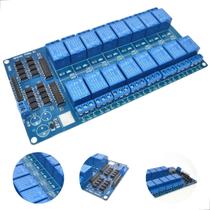 Módulo Relé 16 Canais 5v Com Optoacoplador Para Arduino