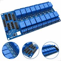 Módulo Relé 16 Canais 5v Com Optoacoplador Para Arduino