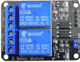 Módulo Relê 2 Canais 5V/10A