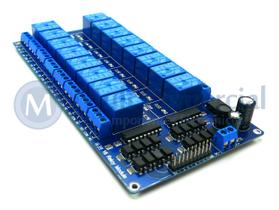 Módulo Relé Driver 16 Canais DC12V Módulo Relé Driver 16 Canais DC12V