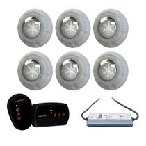Módulo RGB + Fonte Blindada IP68 5A 60W + 06 Refletor RGB 9W Módulo RGB + Fonte Blindada IP68 5A 60W + 06 Refletor RGB 9W