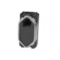 Modulo Rj11 ( Telefone ) - Novara Preto Brilhante Cromado