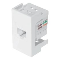 Módulo RJ45 Cat5E 8 Vias Fame Evidence Branco - Ref. 1140 Módulo RJ45 Cat5E 8 Vias Fame Evidence Branco - Ref. 1140