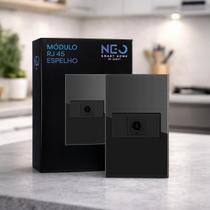 Modulo RJ45 Espelho 4X2 Preto Cod: 291991047 Neo Avant