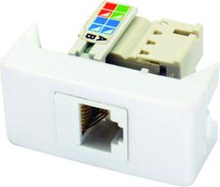 Módulo RJ45 P/ Rede de Internet Branco Linha Pérola Radial