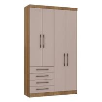 Módulo Roupeiro de 134,5cm 4 Portas 4 Gavetas Eucamóveis Paris - 340