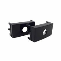 Modulo saida de fio 2 unidades ebony clean margirius Modulo saida de fio 2 unidades ebony clean margirius