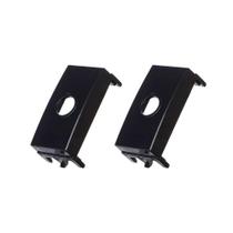 Módulo Saída De Fio Margirius Sleek 2 Unidades Preto Ebony Módulo Saída De Fio Margirius Sleek 2 Unidades Preto Ebony