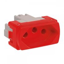 Modulo Schneider Miluz 1 Tomada 20A. 2P+T. Vermelha - S3B70359