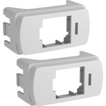 Modulo Schneider Miluz Adaptador Rj-45 Branco Pacote Com 2 Pecas - S3B74220 Modulo Schneider Miluz Adaptador Rj-45 Branco Pacote Com 2 Pecas - S3B74220