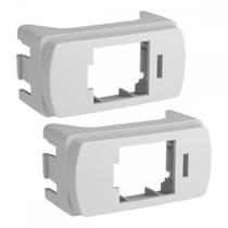 Modulo Schneider Miluz Adaptador Rj-45 Branco Pacote Com 2 Pecas - S3B74220