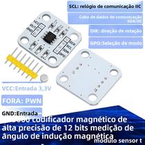 Módulo Sensor De Encoder Magnético De Ângulo De Alta Precisão De 12 Bits AS5600 Com Saída I2C PWM