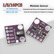 Módulo Sensor De Oximetria De Pulso GY MAX30102 Para Desenvolvimento Arduino 1 5 10 Peças Módulo Sensor De Oximetria De Pulso GY MAX30102 Para Desenvolvimento Arduino 1 5 10 Peças