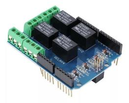 Módulo Shield Relé 4 Canais Para Arduino - Controle Eletroeletrônicos