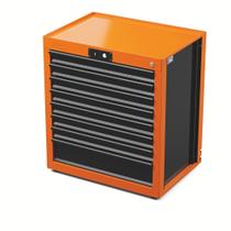 Módulo Smart System Bancada 8 Gavetas Tramontina PRO Laranja Orgnizador Ferramentas Gavetas Armários