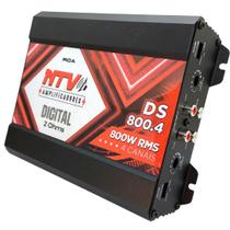 MÓDULO SOM NTV DS800.4 DIGITAL 800W RMS 4 CANAIS 2 OHMS amplificador de potencia com entrada RCA para som automotivo - NTV AMPLIFICADORES AUTOMOTIVOS