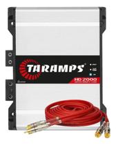 Módulo taramps hd 2000 2 ohms + cabo blindado som automotivo