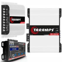 Módulo Taramps TS400x4 + Módulo Taramps HD3000 1 Canal 1 Ohm + Processador Stetsom STX2448 4 Vias