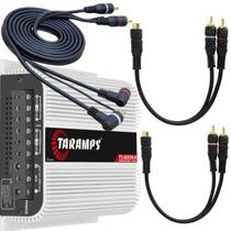 Módulo Taramps TS800x4 2 Ohms + Cabo RCA KX3 1,5 Metros + 2 Cabos Y 2 Machos / 1 Fêmea Módulo Taramps TS800x4 2 Ohms + Cabo RCA KX3 1,5 Metros + 2 Cabos Y 2 Machos / 1 Fêmea