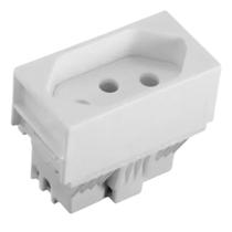 Módulo Tomada 10 Amperes Branca Para Placas 4x2 4x4 250 Volts Instalações Elétricas Segurança Ilumi
