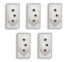 MÓDULO TOMADA 10A 2 P + T TRAMONTINA 57115/030 - KIT C/5un