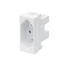 Módulo Tomada 10A 2P+T Branca - 1427 Fame Modulare Módulo Tomada 10A 2P+T Branca - 1427 Fame Modulare