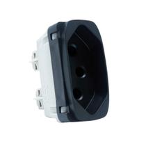 Módulo Tomada 10A 2p+T Preto Gracia 85360 Alumbra