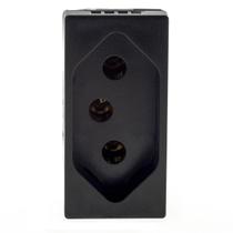 Módulo Tomada 10A 2p+T Preto Legrand 615038PT Pial Plus+