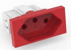Módulo Tomada 10A 2P+T Vermelha Beleze Enerbras