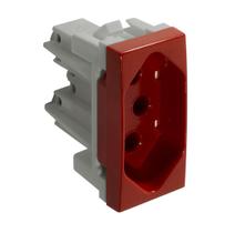 Módulo Tomada 10A 2p+T Vermelha Siena 6080 Alumbra Módulo Tomada 10A 2p+T Vermelha Siena 6080 Alumbra