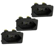 Modulo Tomada 10a Amperes Embutir Fêmea 3 Pinos 4 Unidades Modulo Tomada 10a Amperes Embutir Fêmea 3 Pinos 4 Unidades