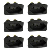 Modulo Tomada 10a Amperes Embutir Fêmea 3 Pinos 6 Unidades Modulo Tomada 10a Amperes Embutir Fêmea 3 Pinos 6 Unidades