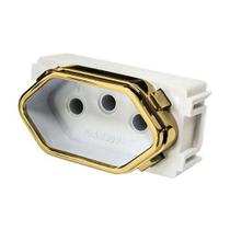 Modulo Tomada 10A - Dicompel Novara Branco Gold