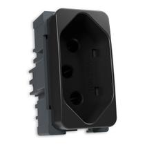 Módulo Tomada 10A MarGirius B3 Preto MarGirius