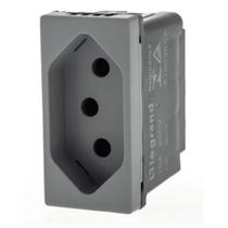 Modulo Tomada 10A Pial Plus+ Legrand Cinza 615038CZ