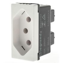 Módulo Tomada 10A Simples Borne Parafuso Branco PIAL Plus+ 615040BC Legrand