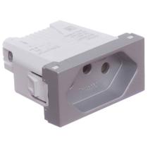 Módulo Tomada 2 Pinos + Terra 10 Amperes 250 Volts Alumínio Orion - S70202174 - SCHNEIDER Módulo Tomada 2 Pinos + Terra 10 Amperes 250 Volts Alumínio Orion - S70202174 - SCHNEIDER