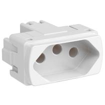 Módulo Tomada 2 Pinos + Terra 20 Amperes 250 Volts Branco Miluz - S3B70350 - SCHNEIDER Módulo Tomada 2 Pinos + Terra 20 Amperes 250 Volts Branco Miluz - S3B70350 - SCHNEIDER