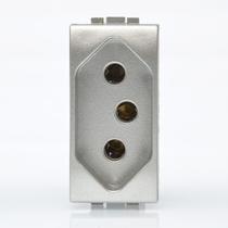 Módulo Tomada 20A 2p+t Prata Borne Parafuso 250V SNT4166S Legrand