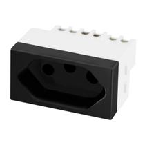 Modulo Tomada 20A Preto Fosco Blux Recta