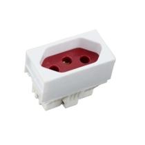 Módulo Tomada 20a Vermelha - Linha Slim - Ilumi