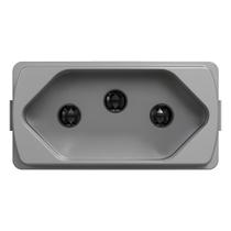 Modulo Tomada 2P+T 10A 250V Alumínio Miluz Schneider Modulo Tomada 2P+T 10A 250V Alumínio Miluz Schneider