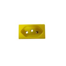 Modulo tomada 2p+t 10a 250v amarelo pezzi 50036-0 c/ 23 un