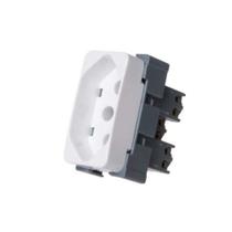 Módulo Tomada 2P + T 10A/250V Branco - MarGirius B3 Módulo Tomada 2P + T 10A/250V Branco - MarGirius B3