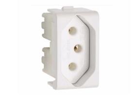 Modulo tomada 2p+t 10a 250v branco - Schneider Modulo tomada 2p+t 10a 250v branco - Schneider