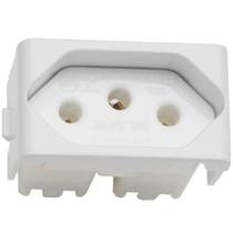 Módulo Tomada 2P+T 10A 250V Lunare PRM4721 Branco Termoplástico Steck Módulo Tomada 2P+T 10A 250V Lunare PRM4721 Branco Termoplástico Steck